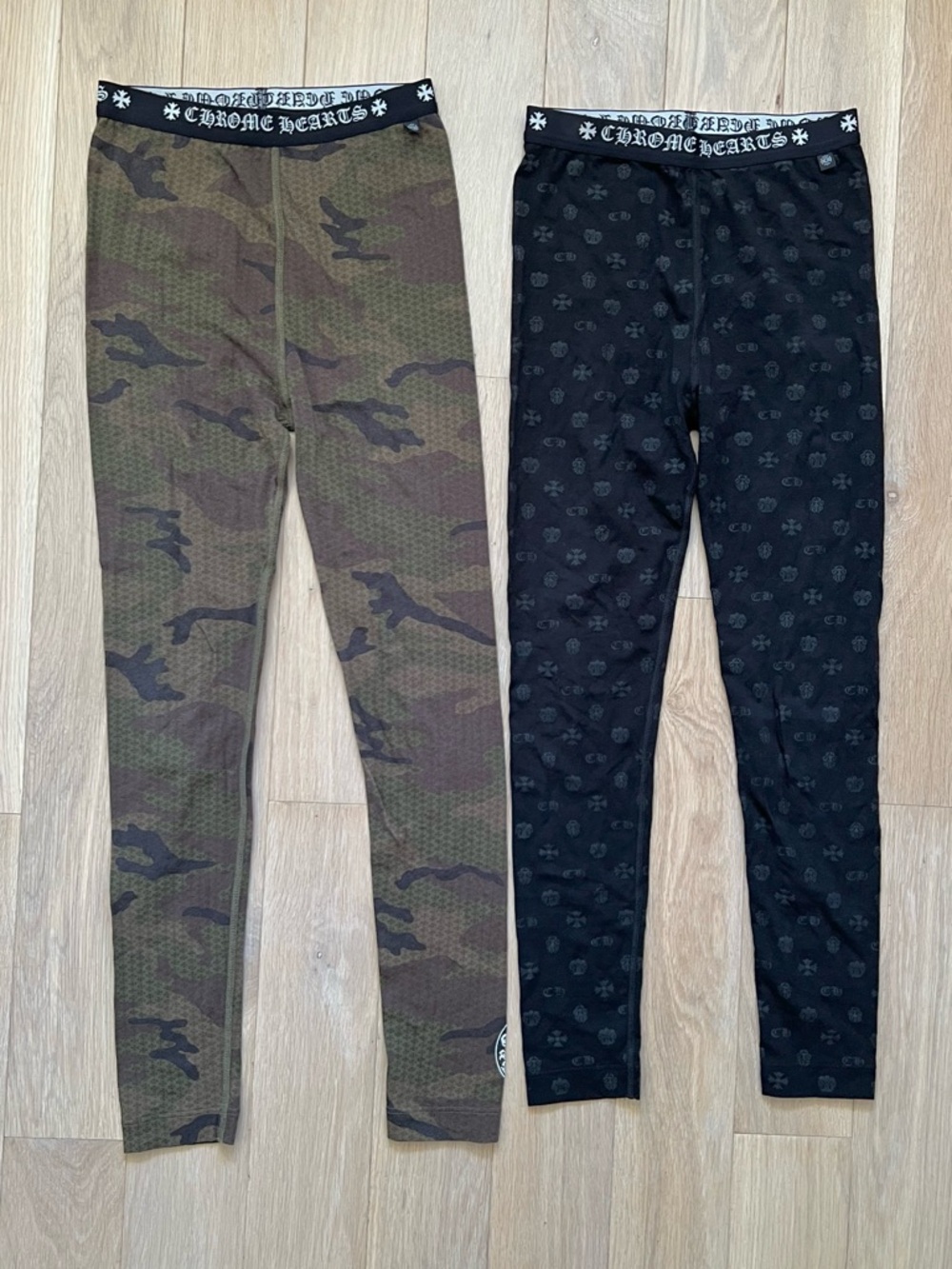 Chrome Hearts Leggings Camouflage Black Horseshoe Logo M Medium
